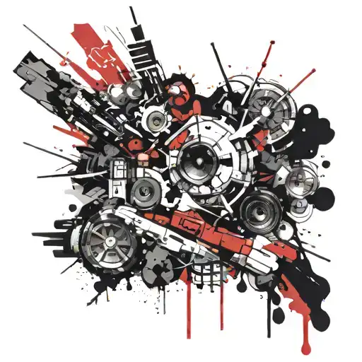 Blackout tattoo design idea