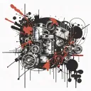 Blackout tattoo design idea