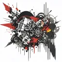 Blackout tattoo design idea