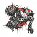 Blackout tattoo design idea