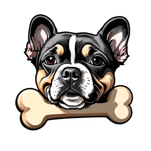 Dog Bone tattoo design idea