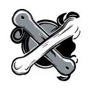 Dog Bone tattoo design idea