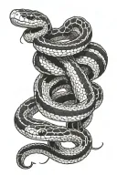 Garter Snake coming tattoo design idea