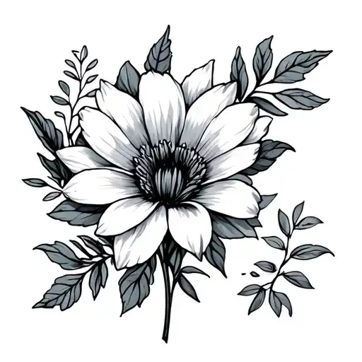 March And September Birth Flower tattoo design idea