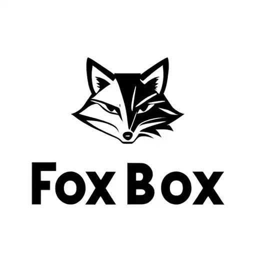 "Fox Box" product logo in the shape of a fox. tattoo design idea