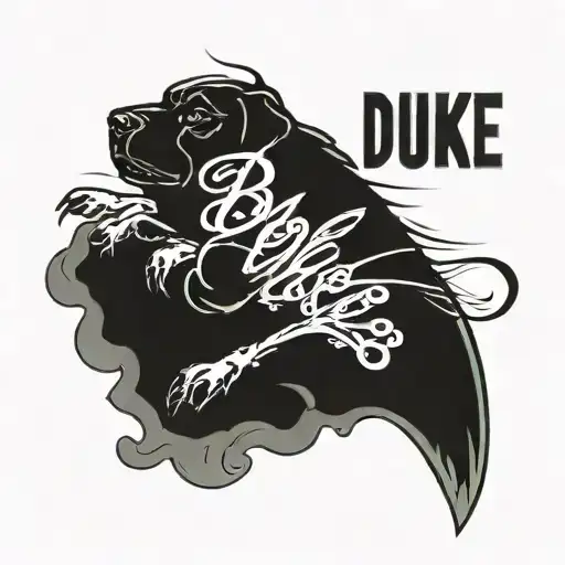 Believe Duke written inside tattoo design idea