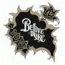 Believe Duke written inside tattoo design idea