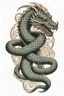 Jörmungandr wrapped tattoo design idea