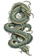 Jörmungandr wrapped tattoo design idea
