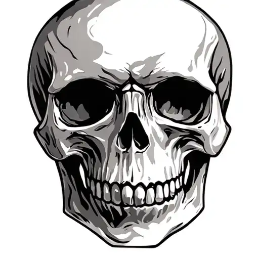 Stencils Skull tattoo design idea