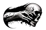 Uraboros tattoo with a severed head tattoo design idea