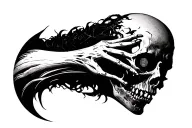 Uraboros tattoo with a severed head tattoo design idea