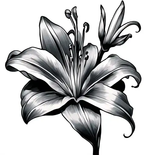 Bosnian Lily tattoo design idea