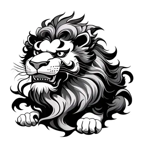 Chinese Lion tattoo design idea