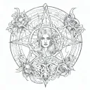 witchcraft tattoo design idea