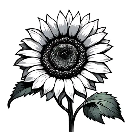 Manly Sunflower tattoo design idea