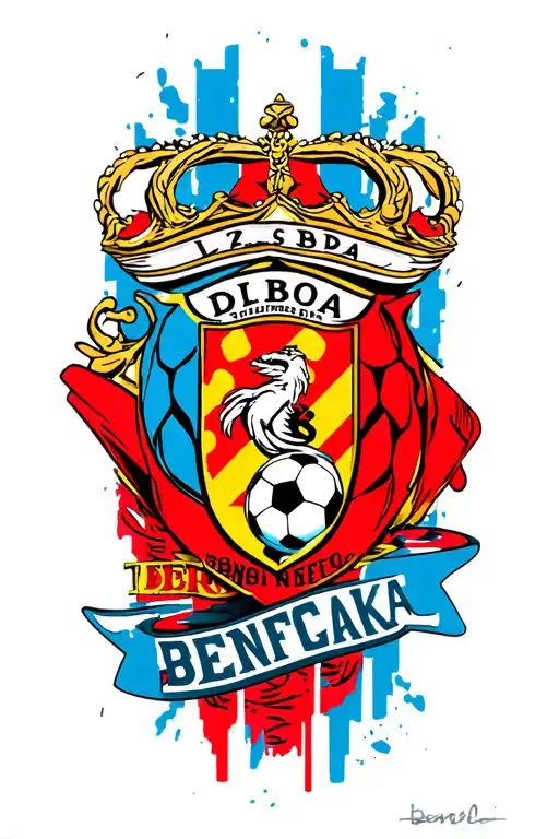Sport Lisboa Benfica soon combined tattoo design idea