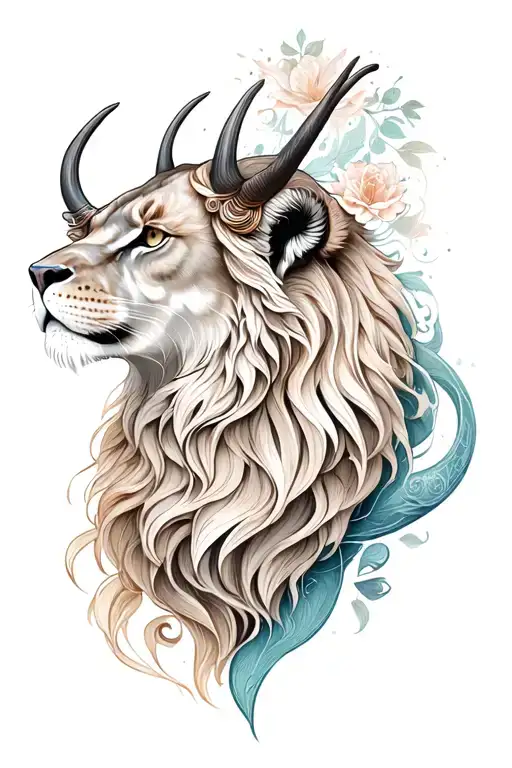 Leo Taurus Aquarius pisces zodiac sign incorporated tattoo design idea