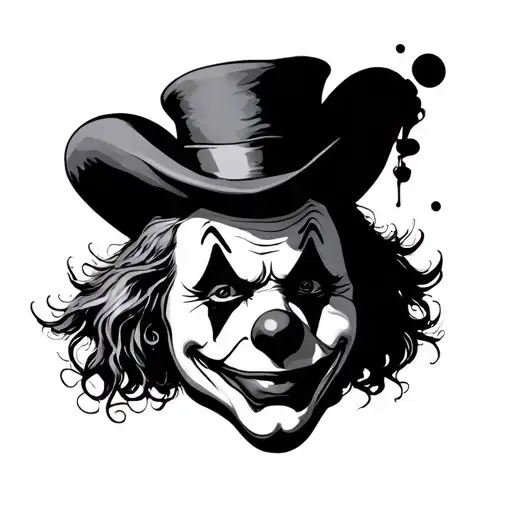 art the clown tattoo design idea