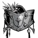 Chastity belt tattoo design idea