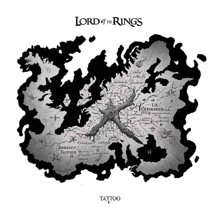Lotr Map Tattoos 8 Best Lord Of The Rings (LOTR) Tattoo Ideas