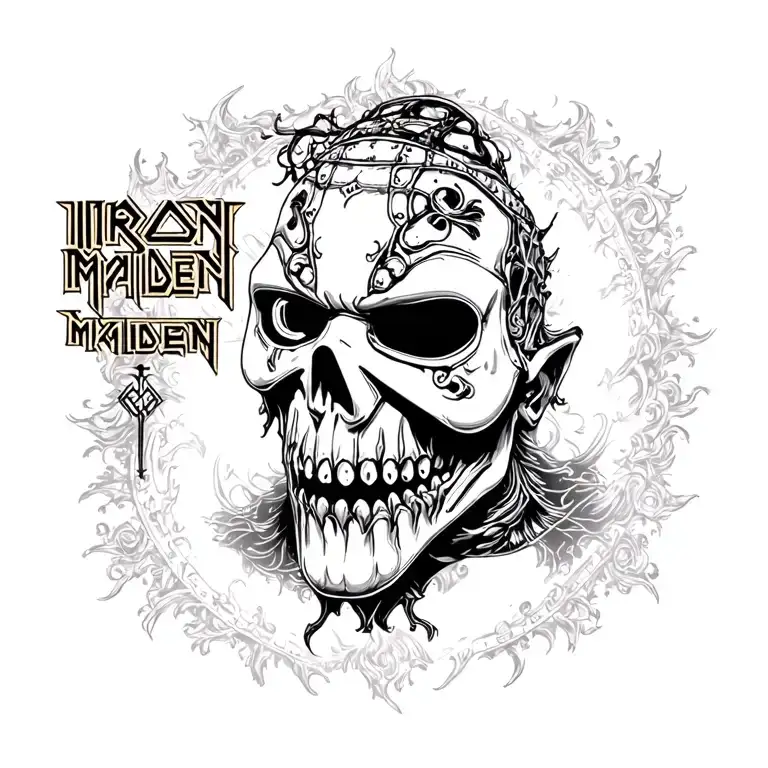 iron maiden eddie killers mask tattoo design idea