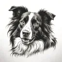 Border Collie tattoo design idea