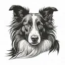 Border Collie tattoo design idea