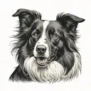 Border Collie tattoo design idea