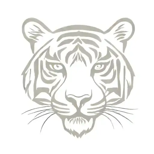 tiger face one eye tattoo design idea