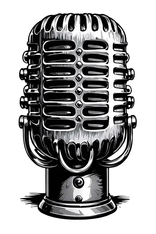 old mic vintage whit TCB  tattoo design idea