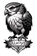 hedwig always Harry potter tattoo design idea
