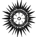 gothic sun tattoo design idea