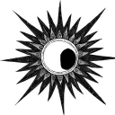 gothic sun tattoo design idea