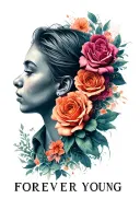 forever young tattoo design idea