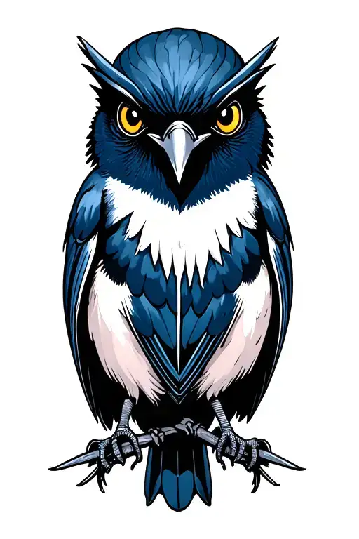 willy wagtail' tattoo design idea