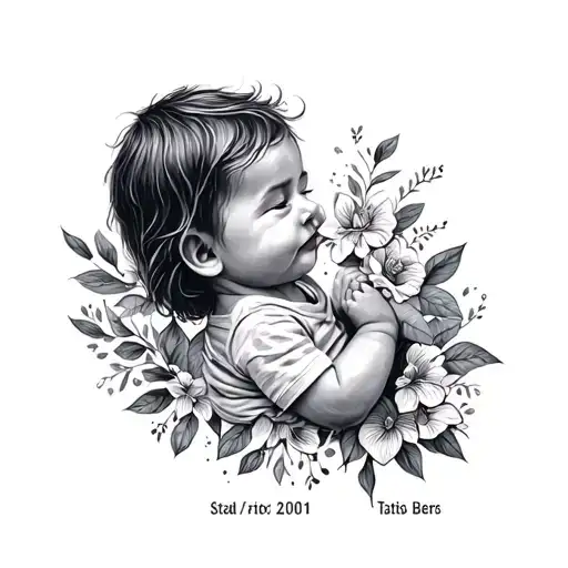 tattoo on wrist with child's date of birth tattoo design idea