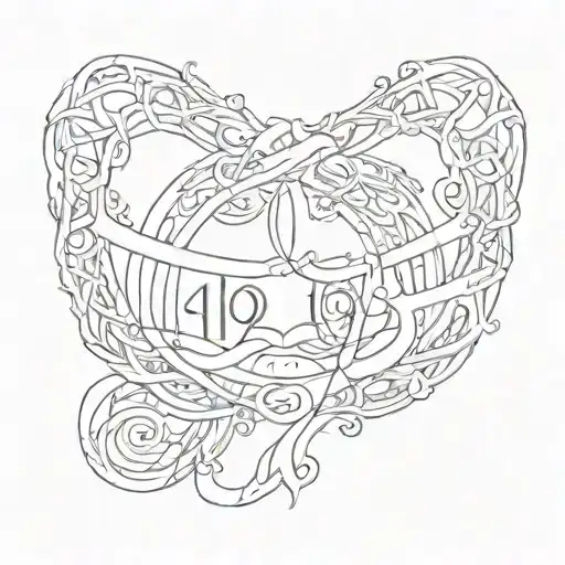 infinity sign with date of birth 1964 1992 tattoo design idea