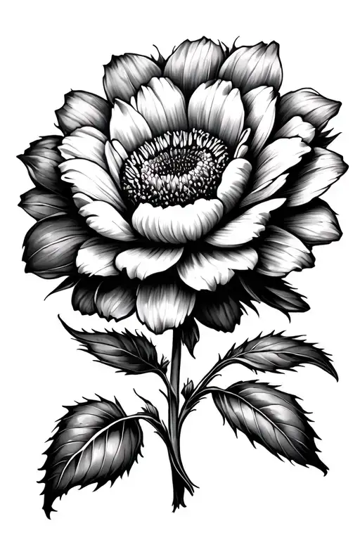 a budding flower with progress not perfection quote tattoo design idea