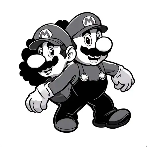 mario and luigi matching tattoos tattoo design idea