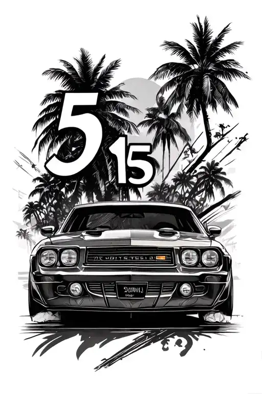 My lucky numbers 5,15, something that relates to Los Angeles & rappers like The Notorious B.I.G,NWA, cars & motorcycles  tattoo design idea