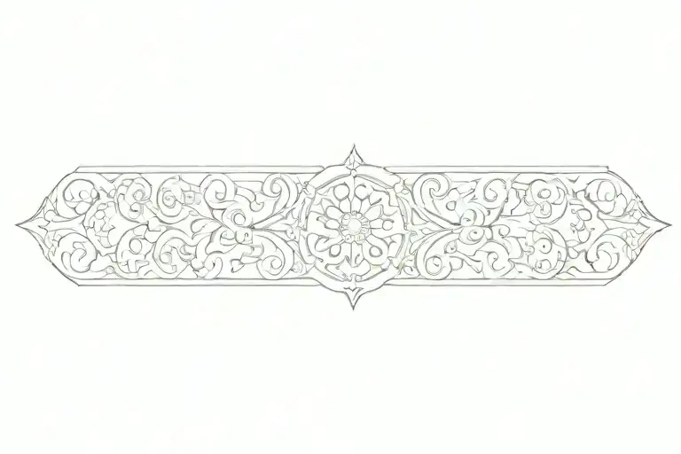 spanish tile tattoo design idea