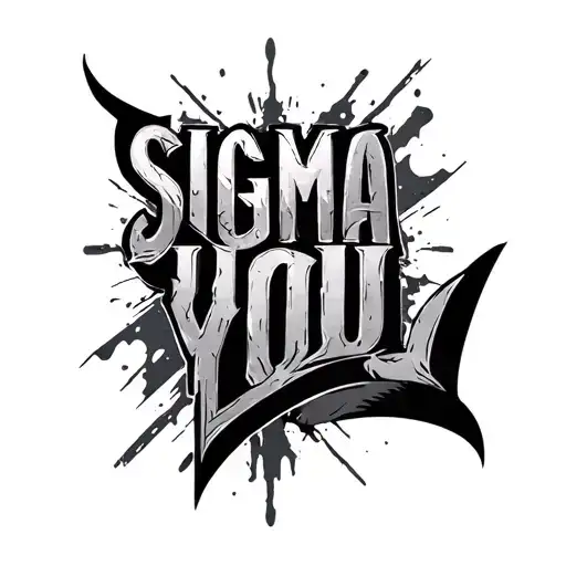 sigma you text tattoo design idea