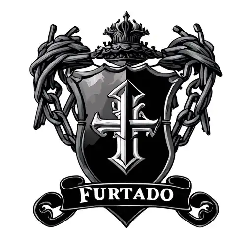 "Furtado" The chains of family crest intuwined tattoo design idea