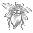 winged scarab beetle tattoo design idea