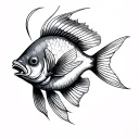 Gemini fish tattoo design idea