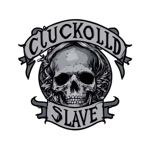 Cuckold Slave slut sign tattoo design idea