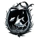 Bernardo Daniel Castillo Ramirez, aquarium, 1997 tattoo design idea