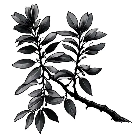 acacia tree tattoo design idea