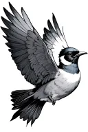 swallow bird soaring tattoo design idea